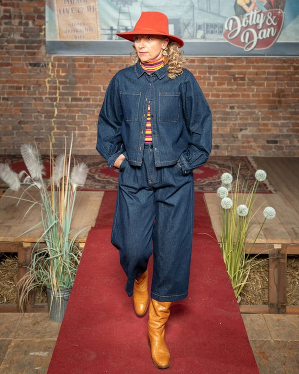 Abby Overshirt Denim Dark Blue | Damen Jeans-Overshirt