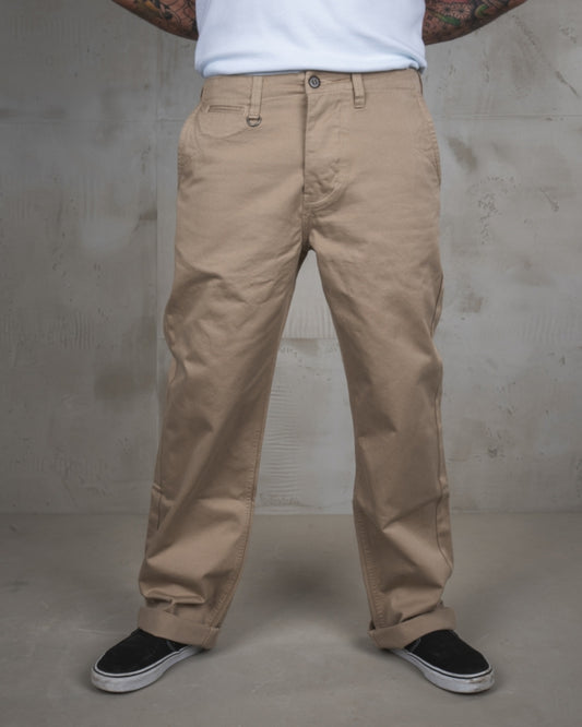 Pike Brothers 1940 Service Chino Leesville Khaki Bunddetail mit D-Ring