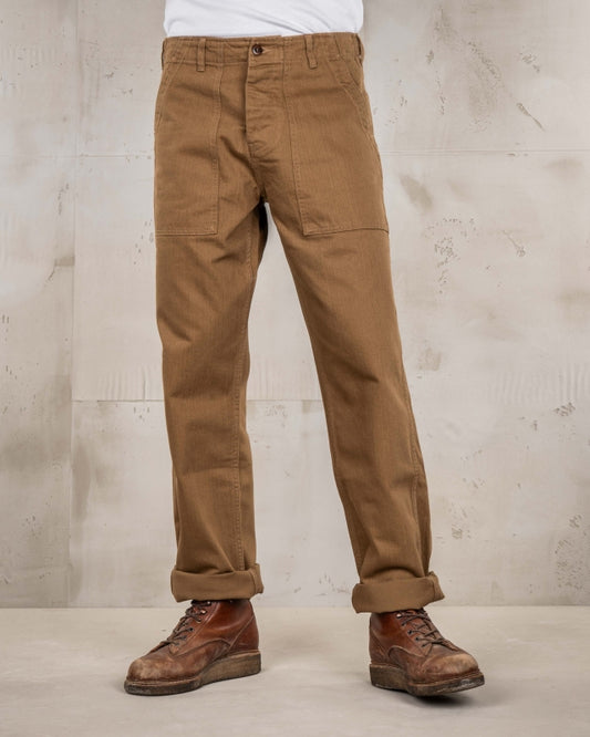 Pike Brothers 1962 OG-107 Pant Brown – Herren Workwear-Hose Vorderansicht