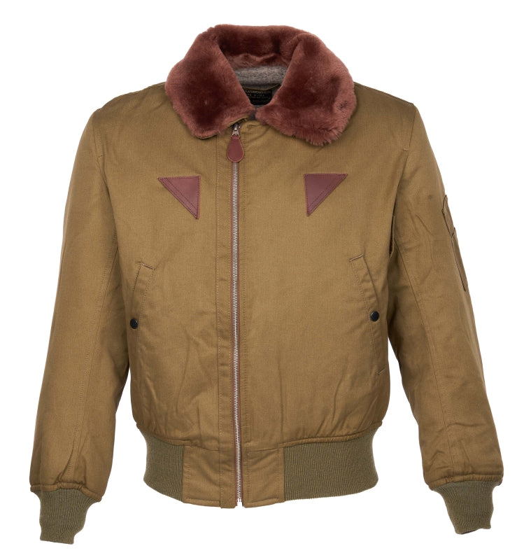 Pike Brothers 1945 B15 Flight Jacket Olive – Herren Fliegerjacke Vorderansicht