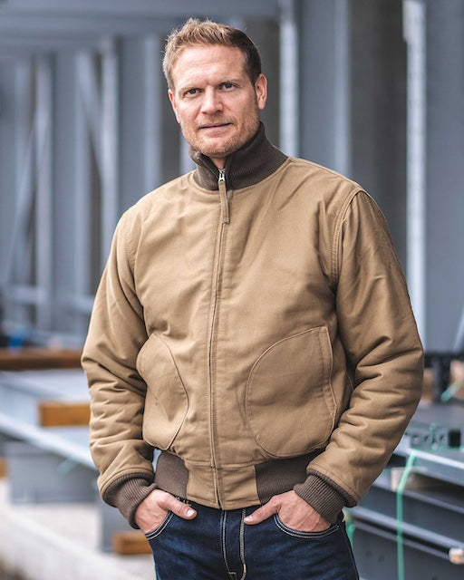 1944 NAF Flight Jacket Pacific Beige U.S. Navy Herrenjacke Vintage