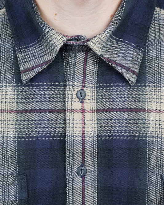 Kragen und Katzenaugen-Knöpfe des Pike Brothers 1937 Roamer Shirt