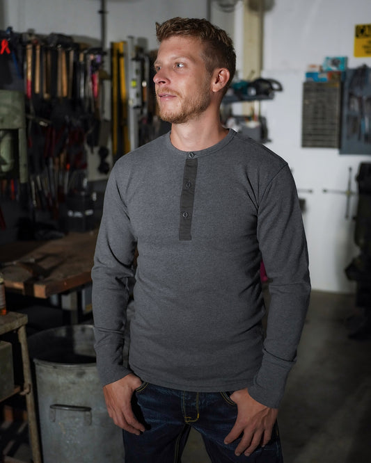 1954 Utility Shirt long sleeve - grey melange - Dotty&Dan