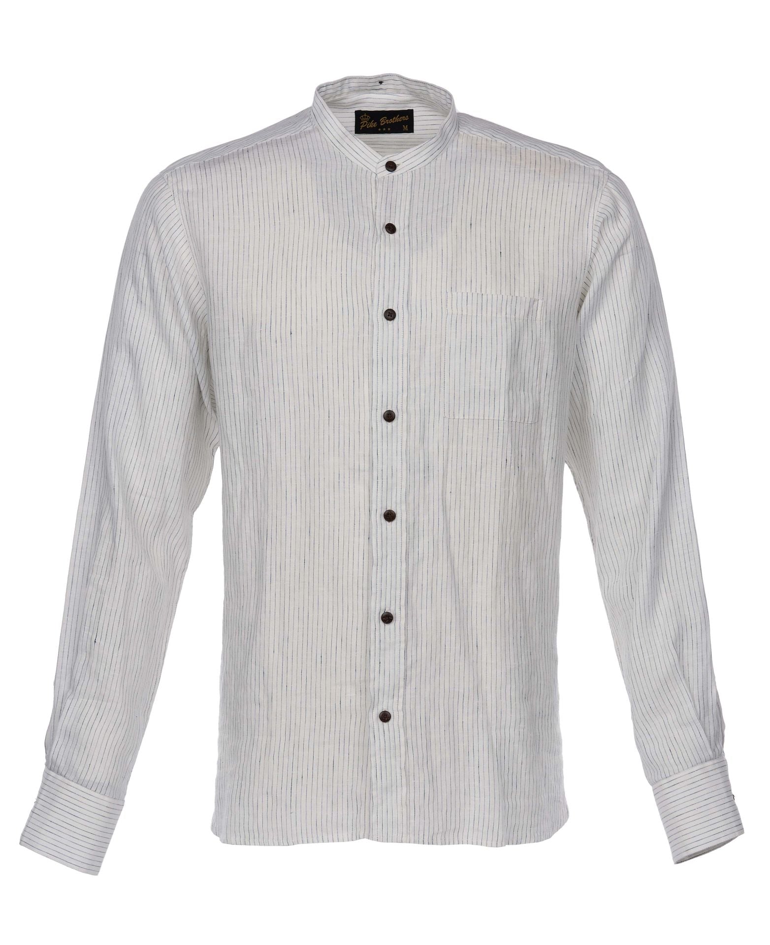 1923 Buccanoy Shirt - white blue linen - Dotty&Dan