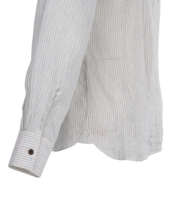 1923 Buccanoy Shirt - white blue linen - Dotty&Dan