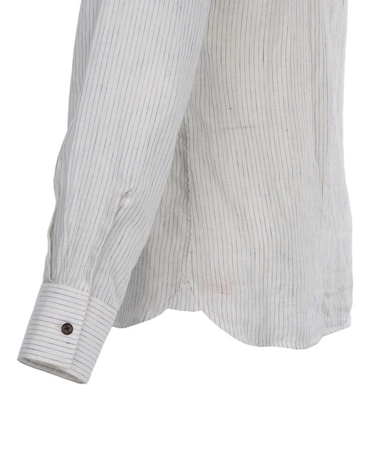 1923 Buccanoy Shirt - white blue linen - Dotty&Dan