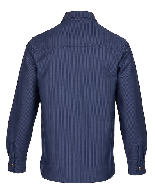 Robustes Workwear Overshirt aus 100% Baumwolle im Hamburger Streifen