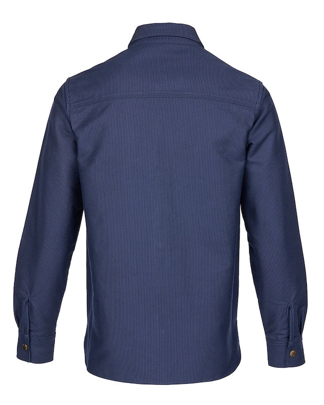 Robustes Workwear Overshirt aus 100% Baumwolle im Hamburger Streifen