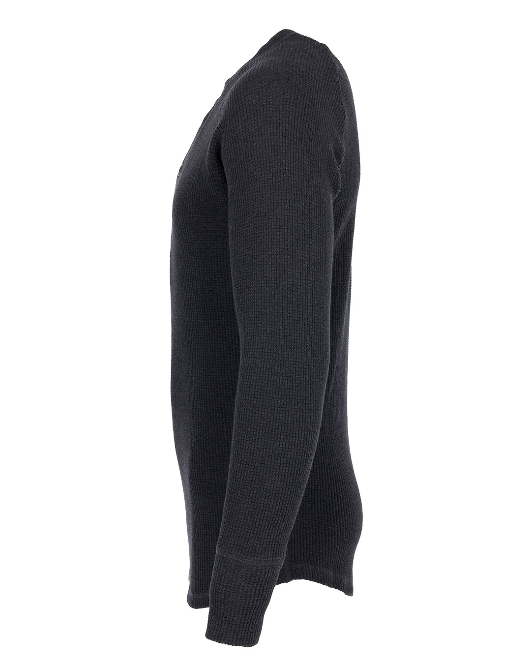 Waffelstrick Shirt Herren grau Pike Brothers 1936 Henley Baumwolle