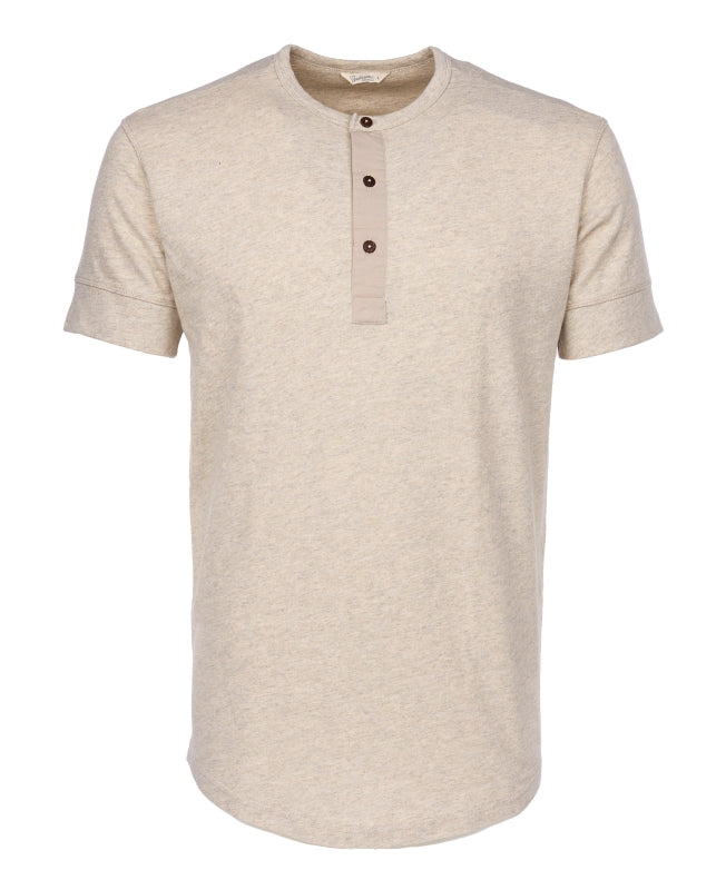 1927 Henley Shirt short -Sleeve - ecru melange - Dotty&Dan