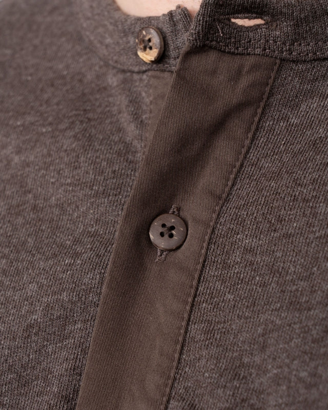 1927 Henley Shirt short sleeve - brown melange - Dotty&Dan