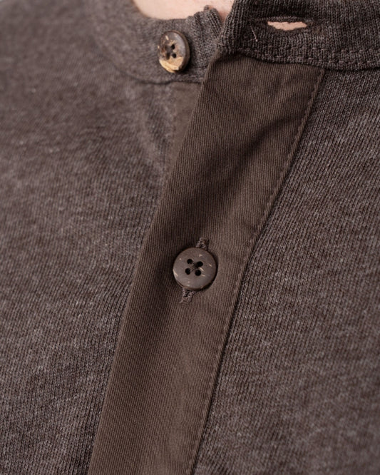 1927 Henley Shirt short sleeve - brown melange - Dotty&Dan