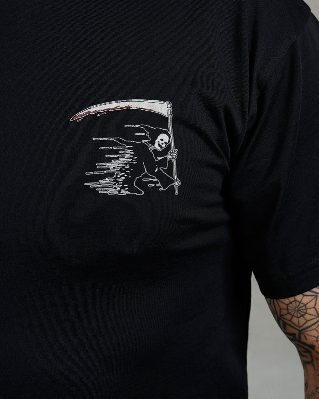 Retro Sportshirt Herren Rückansicht Grim Reaper Print