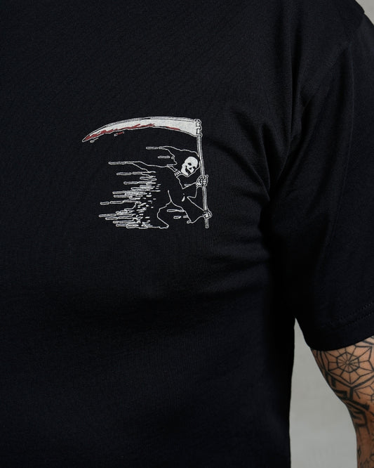 Retro Sportshirt Herren Rückansicht Grim Reaper Print