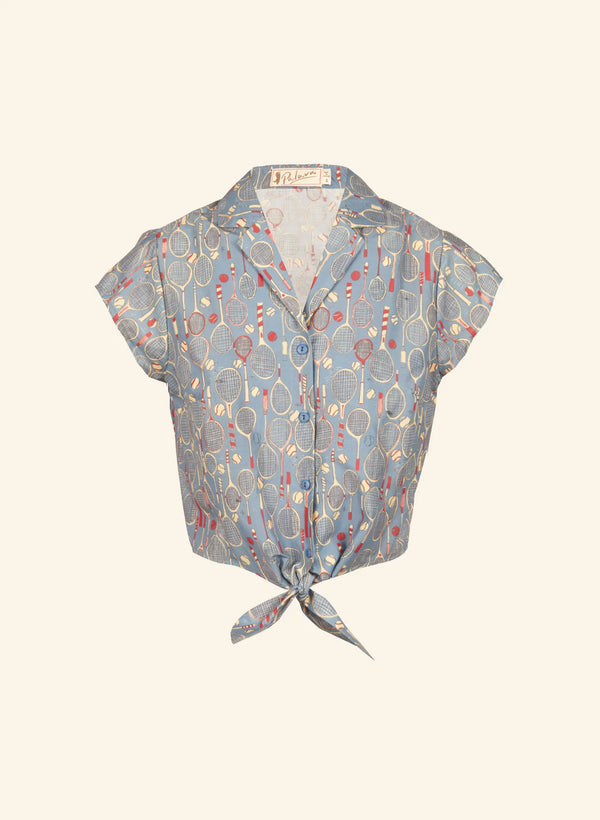 Blouse Peggy -blue tennis - Dotty&Dan