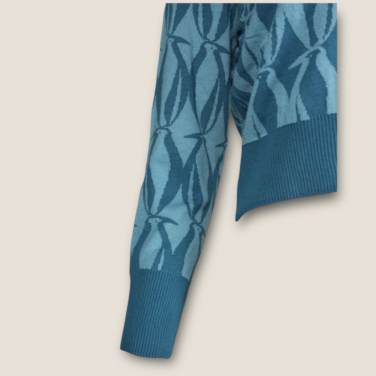 Strickpulli für Damen petrolblau 