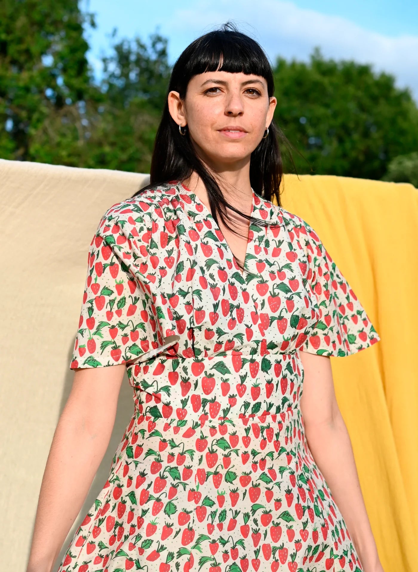 Rita Dress - red strawberries - Dotty&Dan