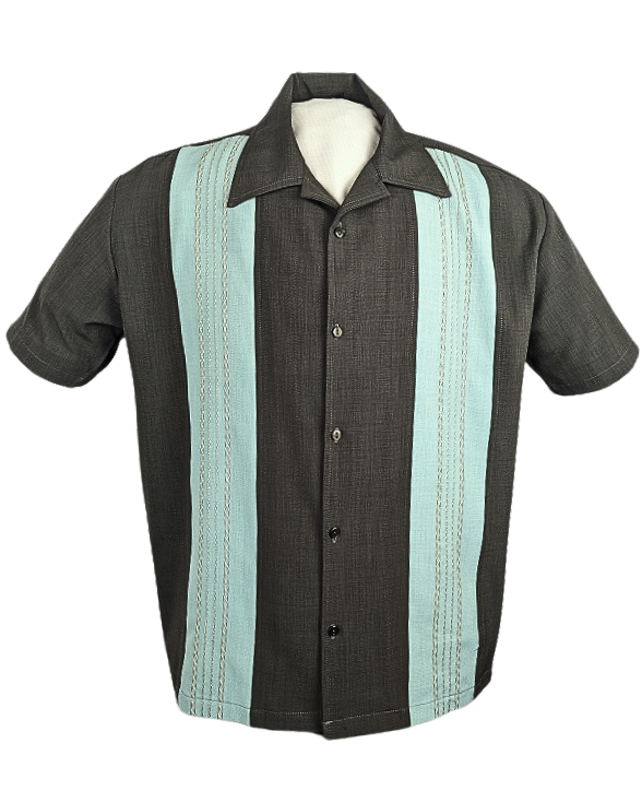 Vintage Bowlinghemd Herren braun mint Steady Clothing Ricardo