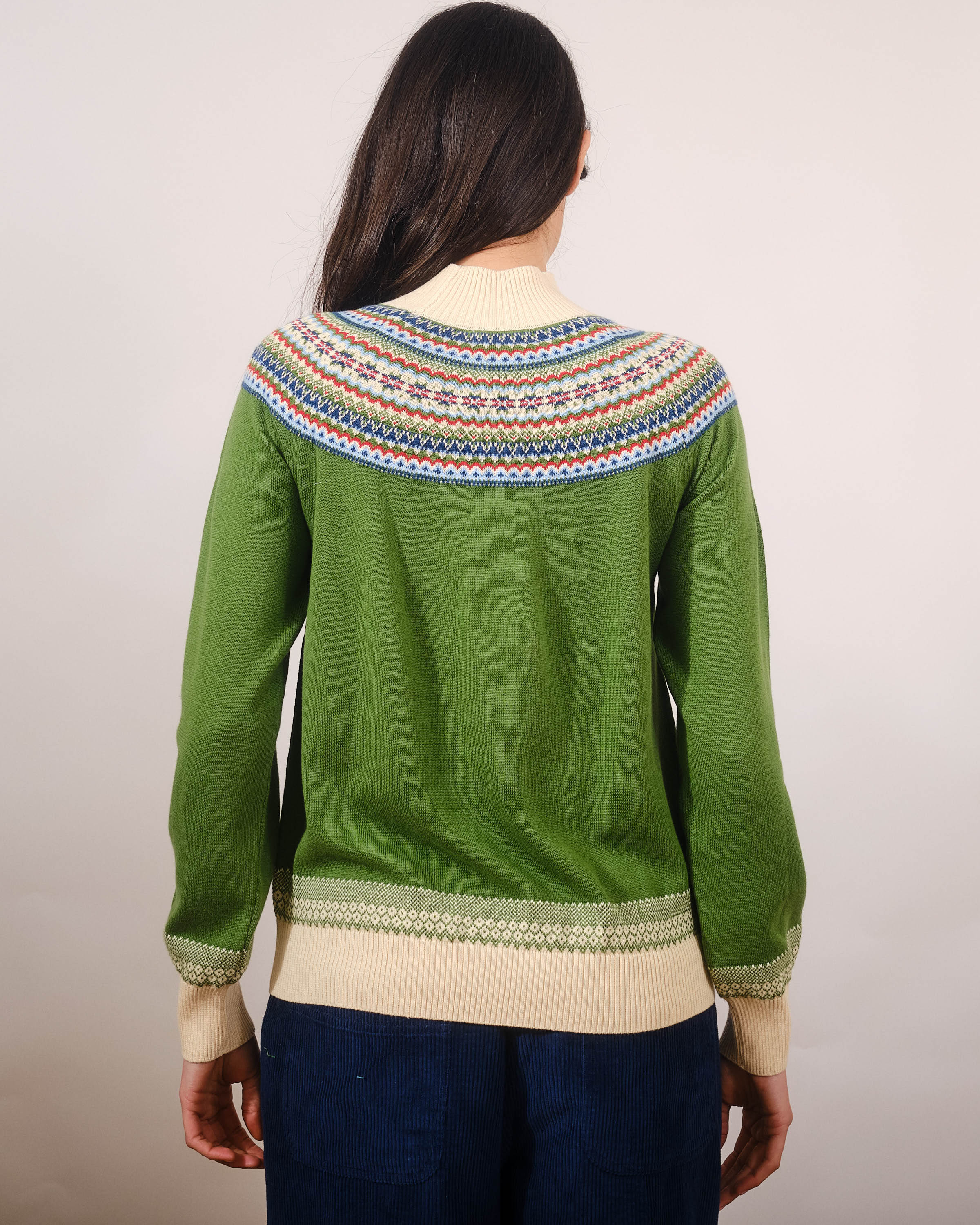 Susan Sweater Green Fairisle