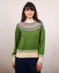 Susan Sweater Green Fairisle