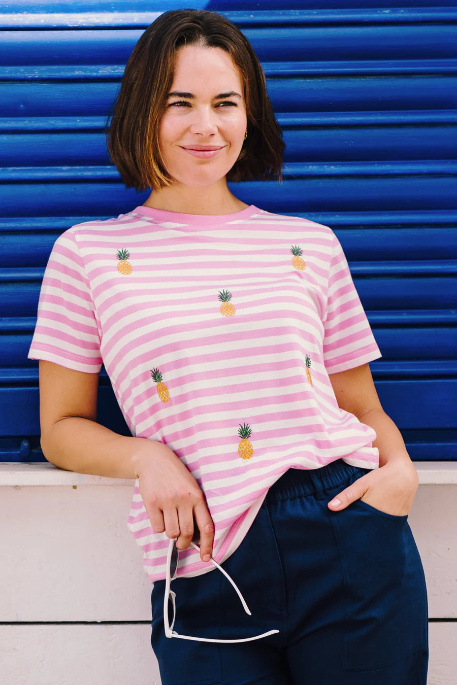 T-Shirt Maggie Pineapple - offwhite/pink - Dotty&Dan