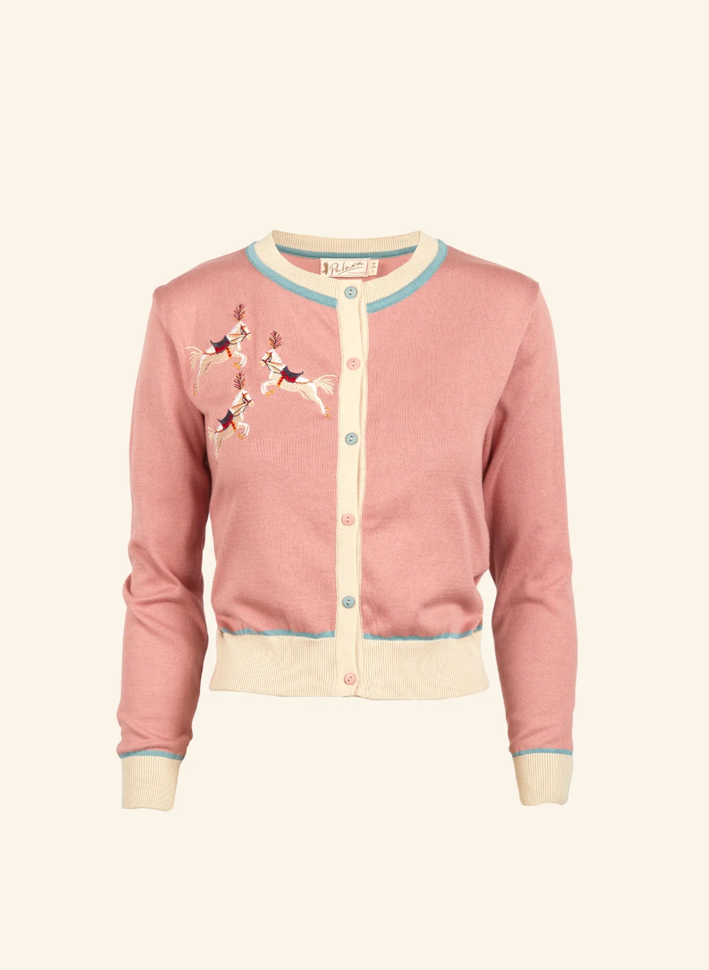 Vera Cardigan -cream prancing ponies - Dotty&Dan