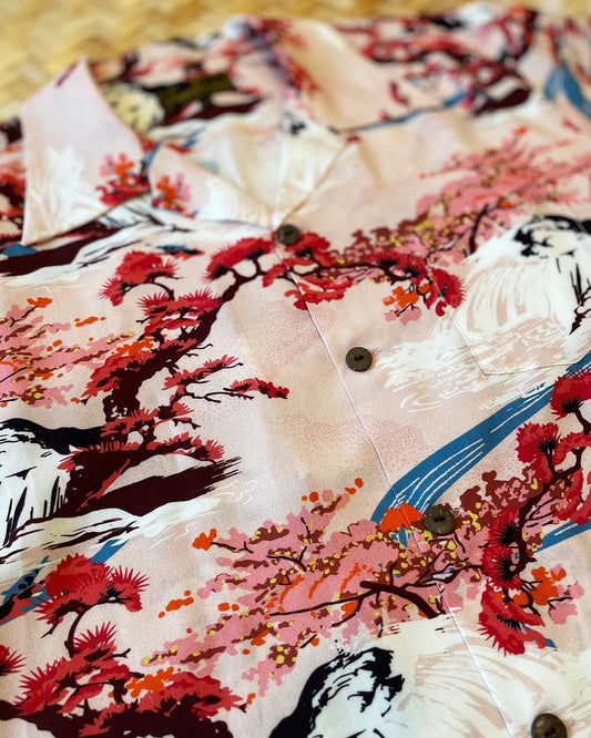 Vintage Sommerhemd Herren Japan Stil