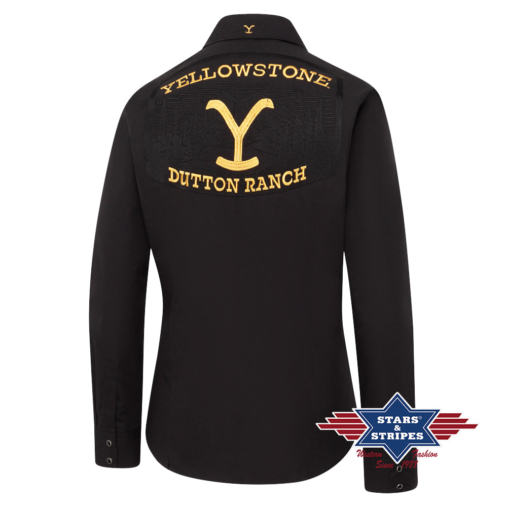 Yellowstone Damenbluse Dutton Ranch Rückansicht Stickerei