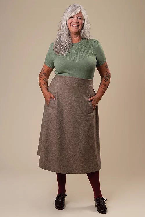 A walk in the park Skirt - hazelnut twill - Dotty&Dan