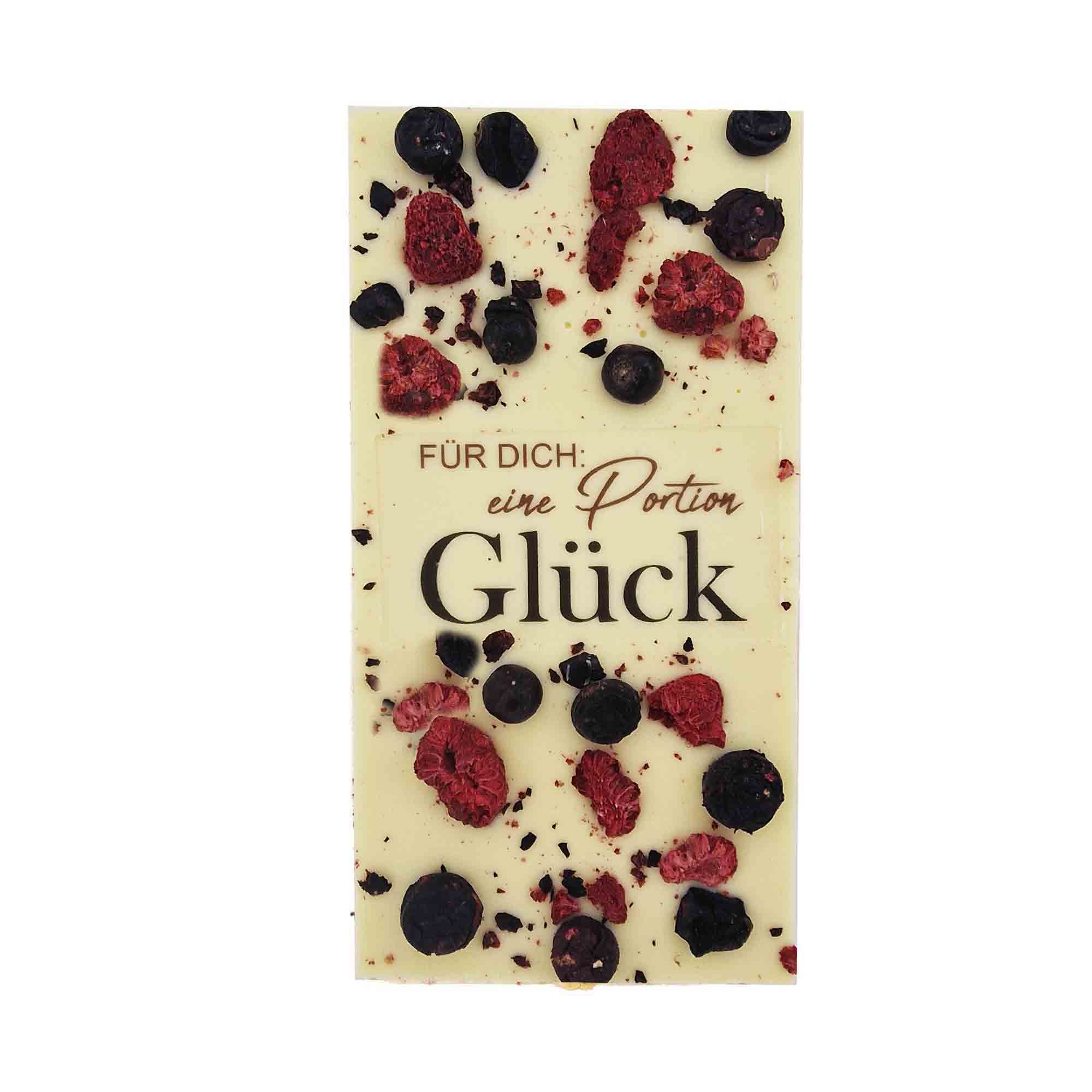 Premium weiße Schokolade - Für Dich eine Portion Glück - Dotty&Dan