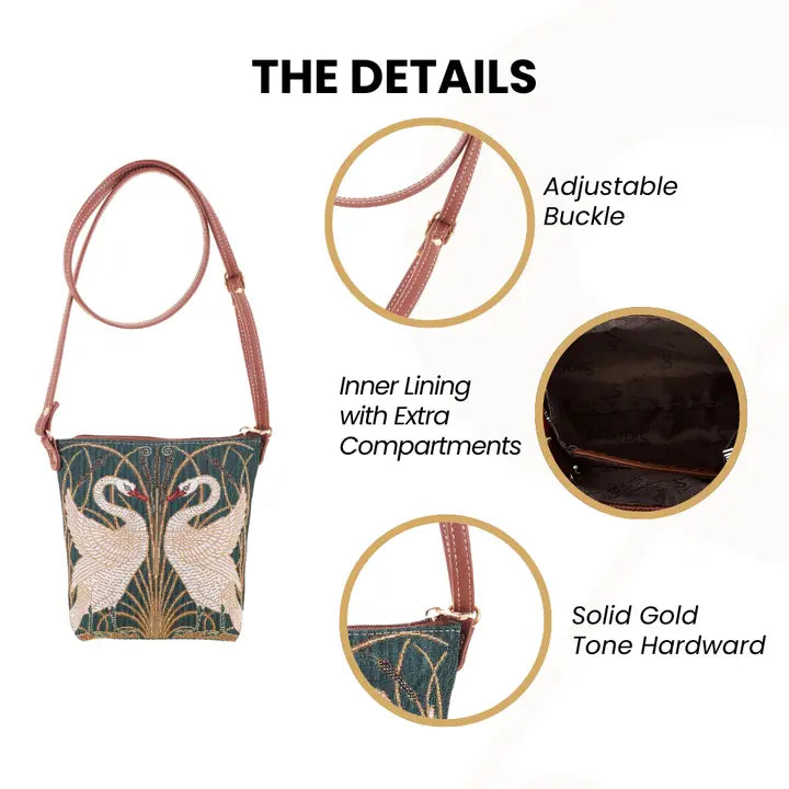 Schwanentasche – Tapestry Shoulder Bag mit Vintage-Charme - Dotty&Dan