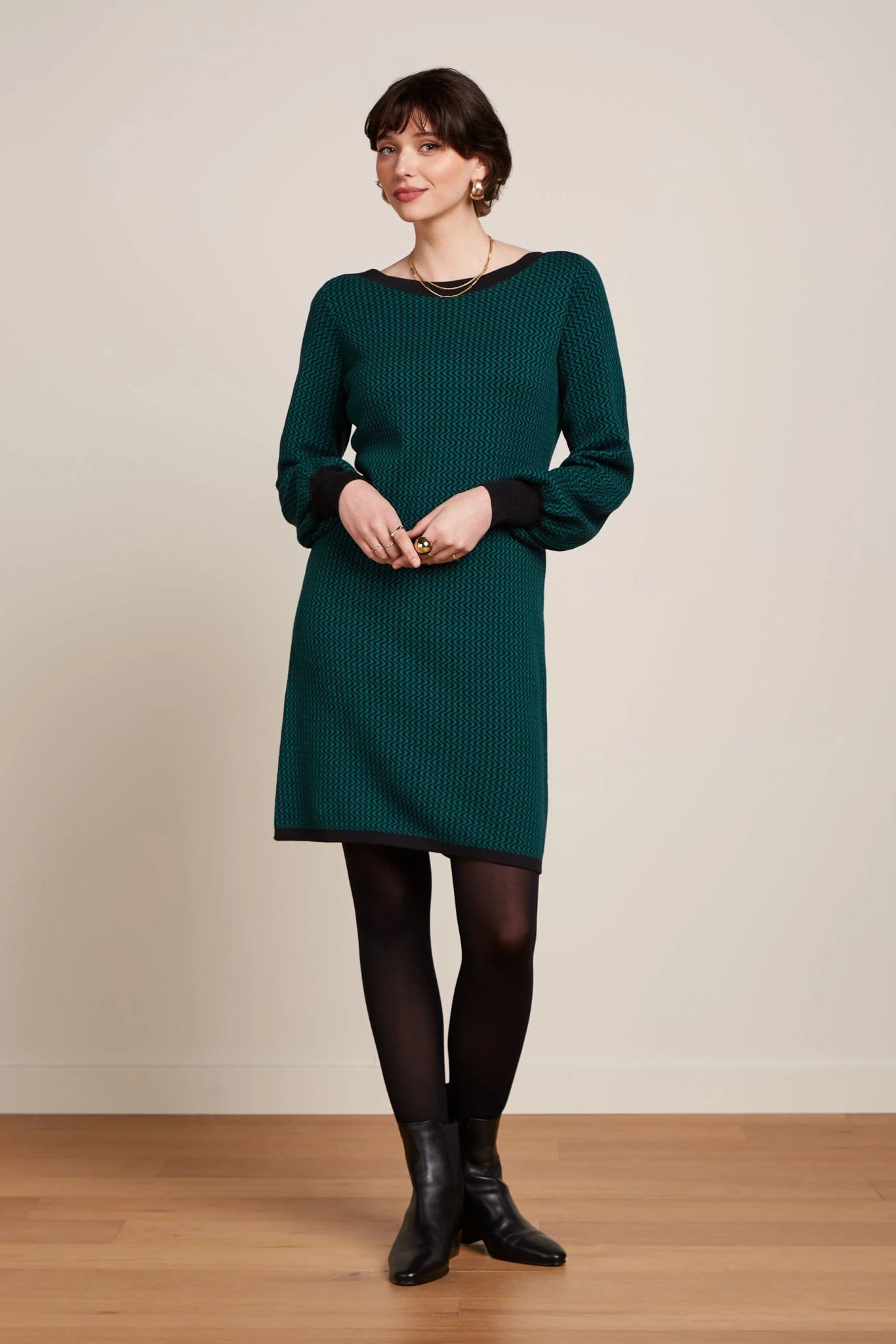 Audrey Dress Teddy - antique green - Dotty&Dan