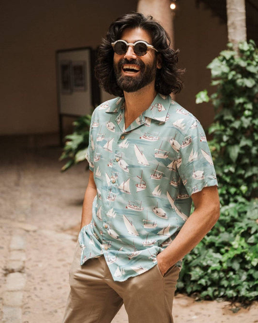 Galoha Sommerhemd Herren mit Llaüt Print