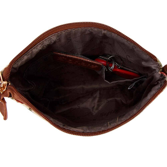 Signare Poppy Gobelin Schultertasche mit roten Mohnblumen Ansicht 5