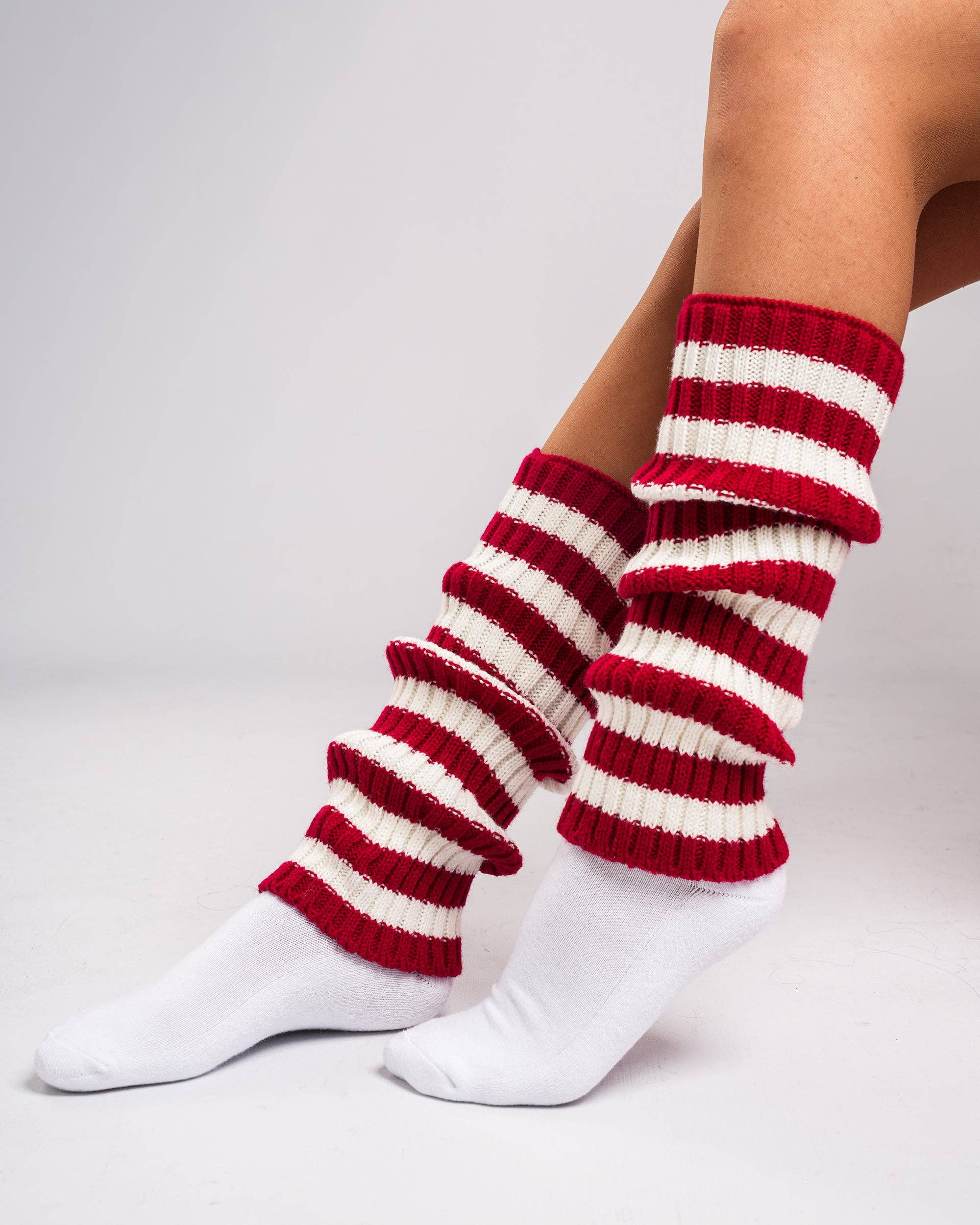 Snazzy Santa Beinstulpen mit weihnachtsmotiv in Rot, weitere ansicht