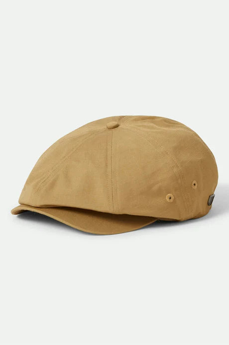 Brood Lightweight Newsboy Cap - dark khaki ripstop