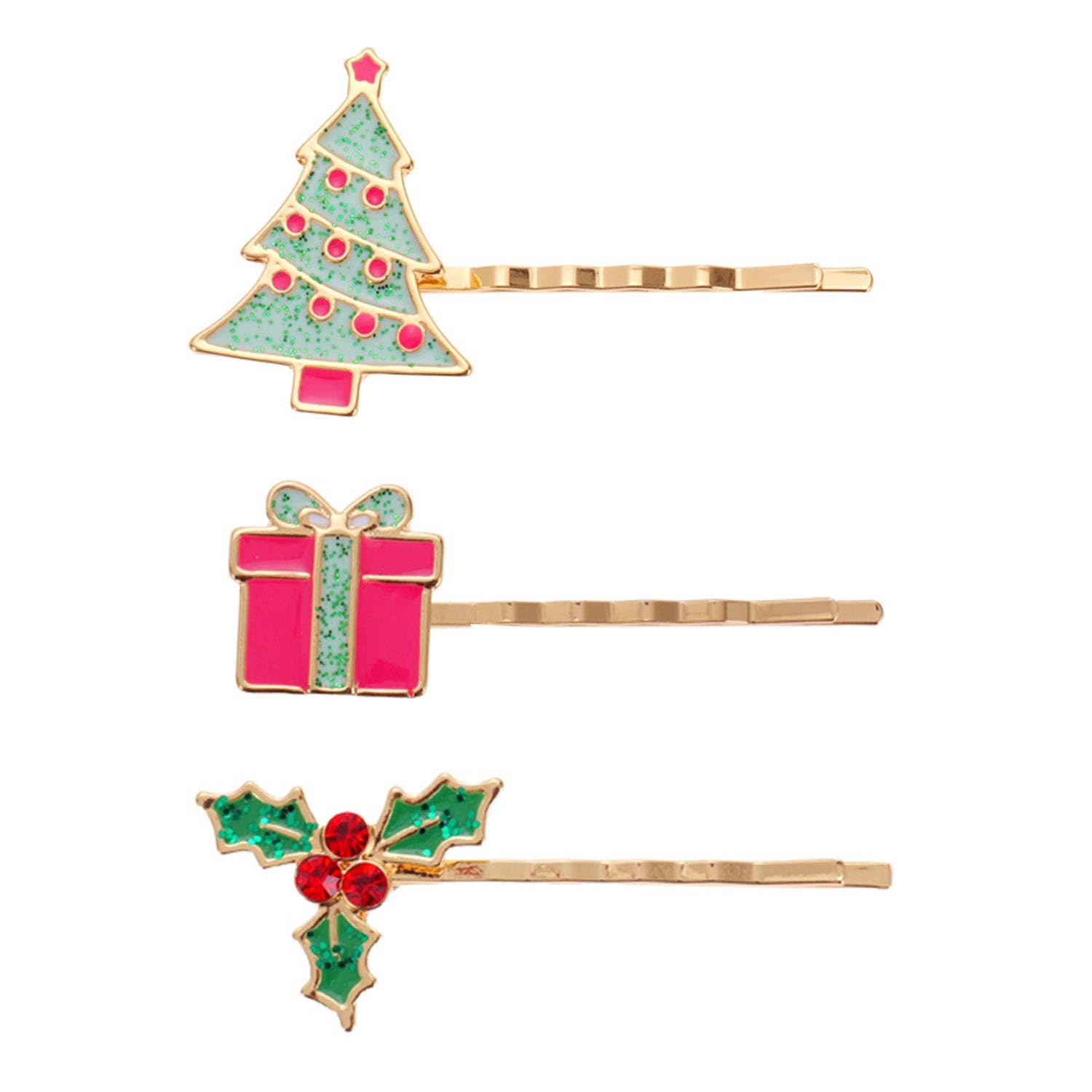 Snazzy Santa Haarspangen mit mistelzweig, produktansicht