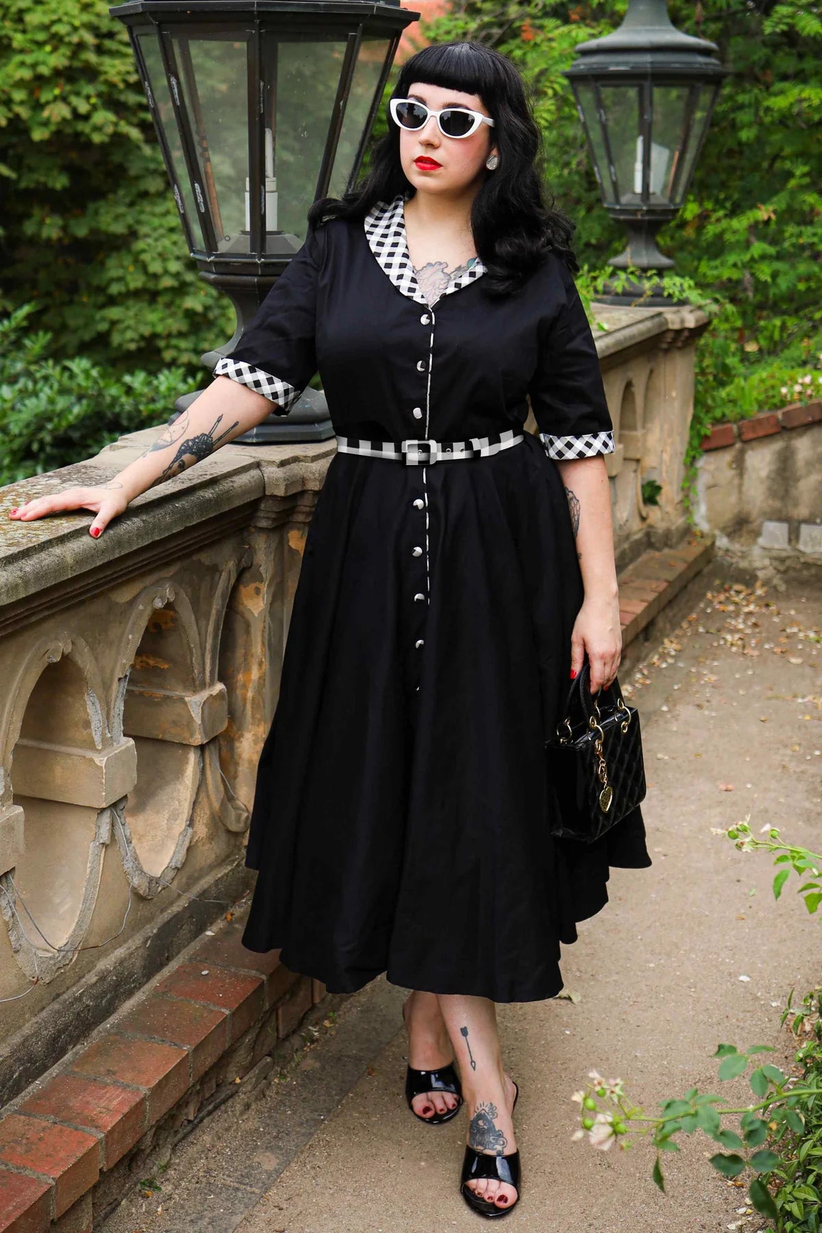 Hemdkleid Mollie - schwarz/ Gingham