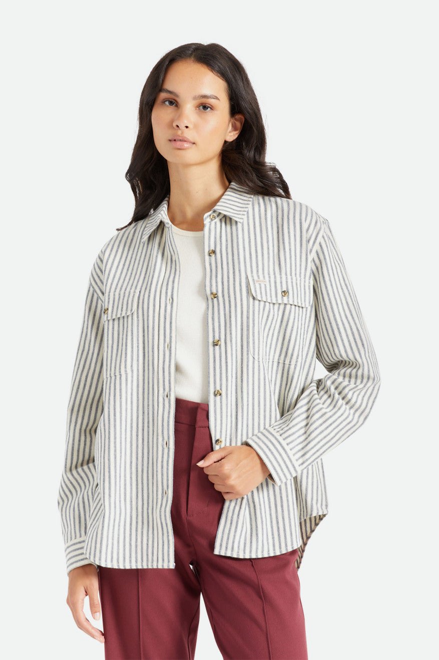 Bowery Damen Flannel - dove stripe