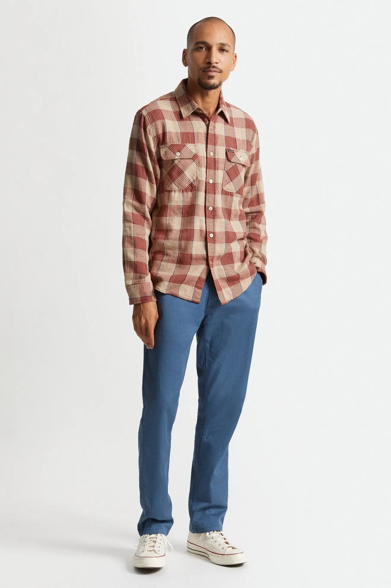 Bowery Flannel - vanilla/dark brick - Dotty&Dan