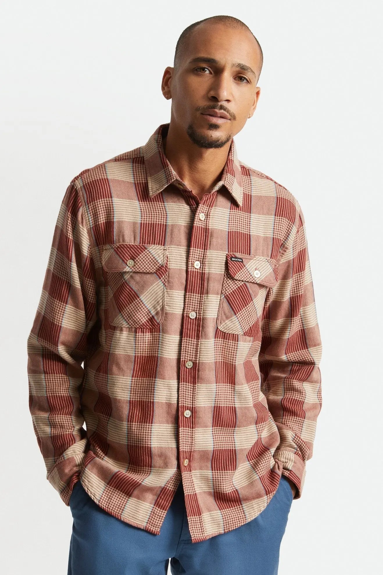 Bowery Flannel - vanilla/dark brick