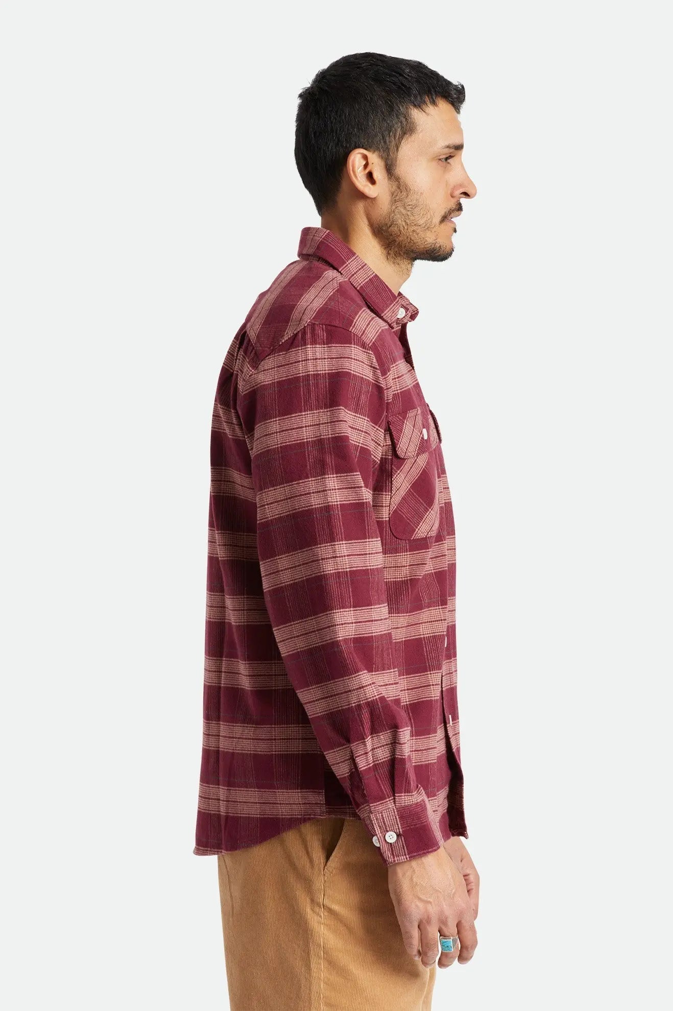 Bowery Stretch Crossover Flannel - purpur - Dotty&Dan