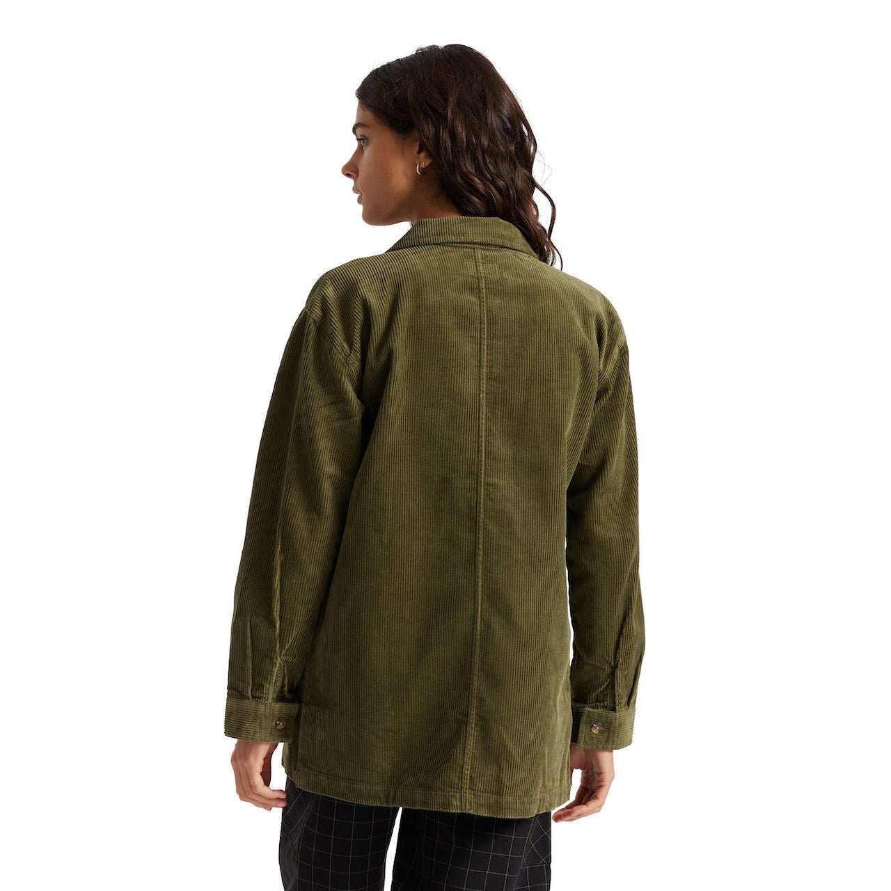 Bowery Tunic Overshirt - cord military olive - Dotty&Dan