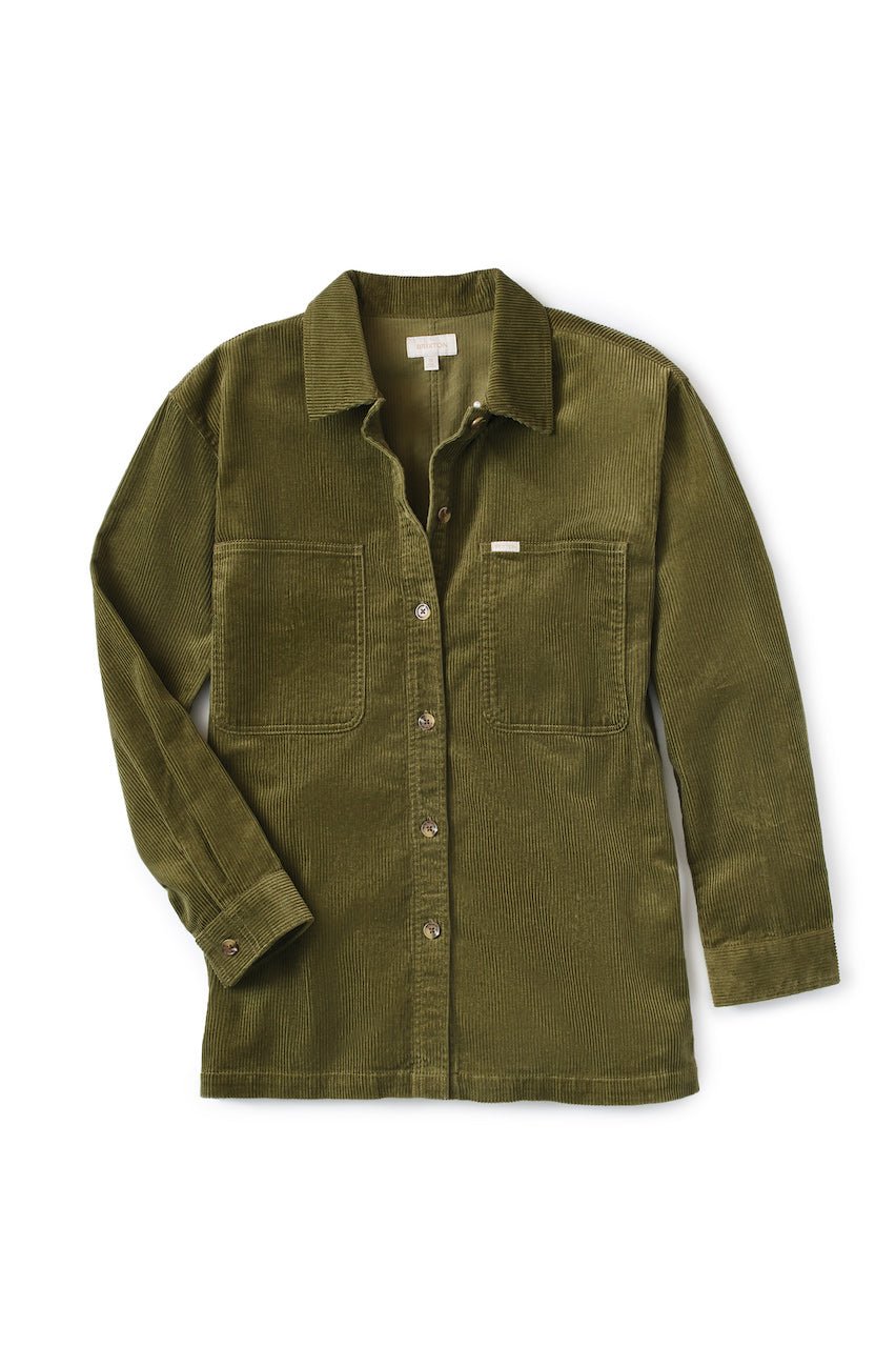 Bowery Tunic Overshirt - cord military olive - Dotty&Dan