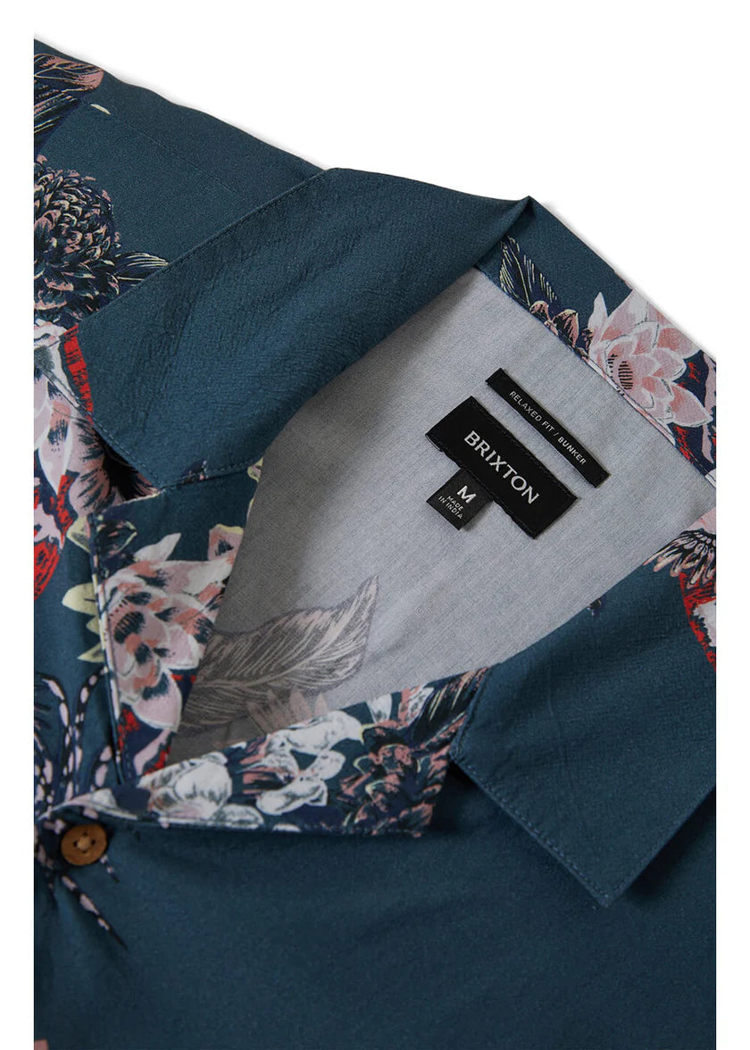 Vintage Herrenhemd Brixton Bunker Shirt mit Muster Detail