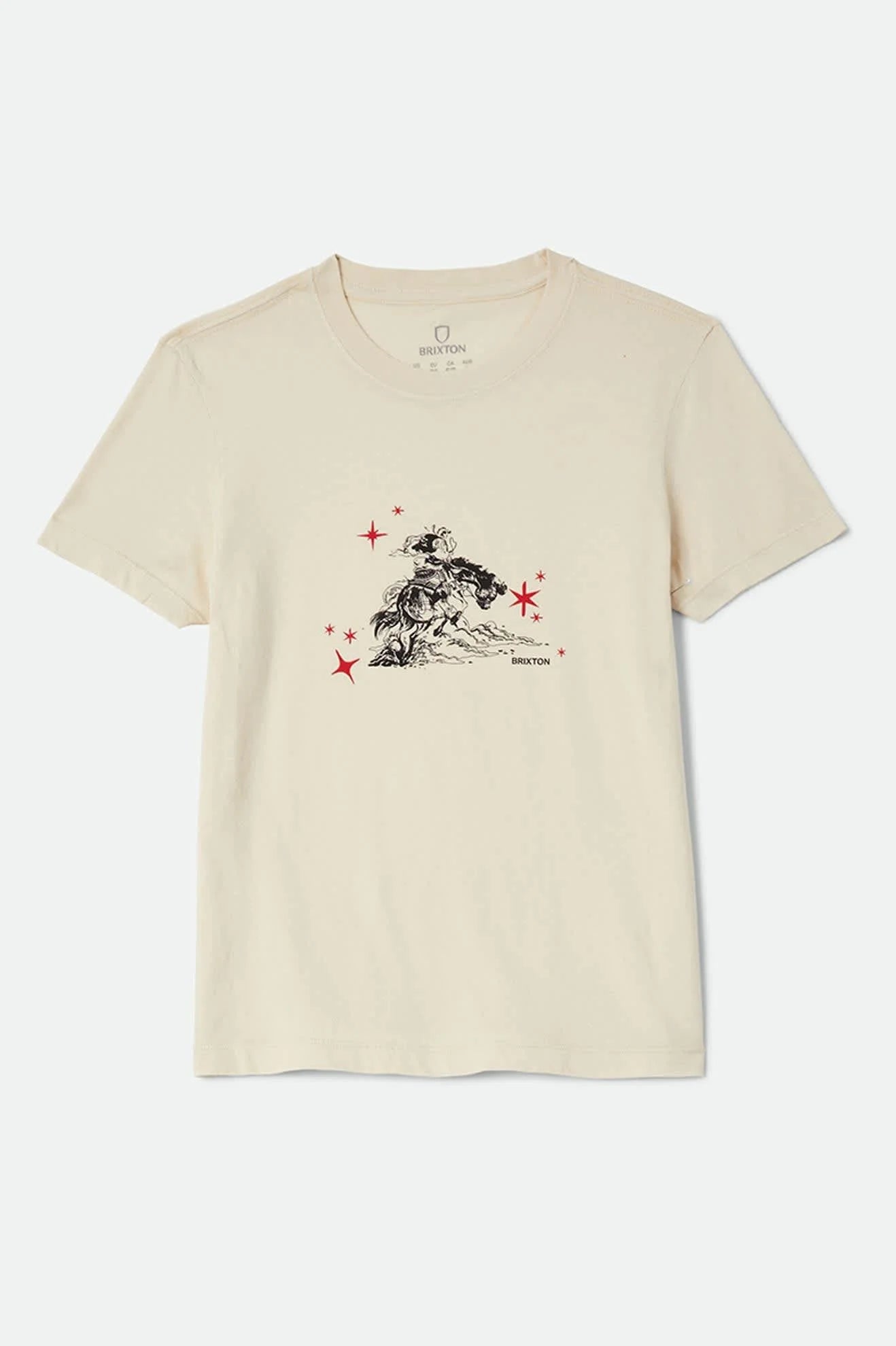 Brixton Mid Century Ranch Slim T-Shirt Whitecap Damen im Western Look