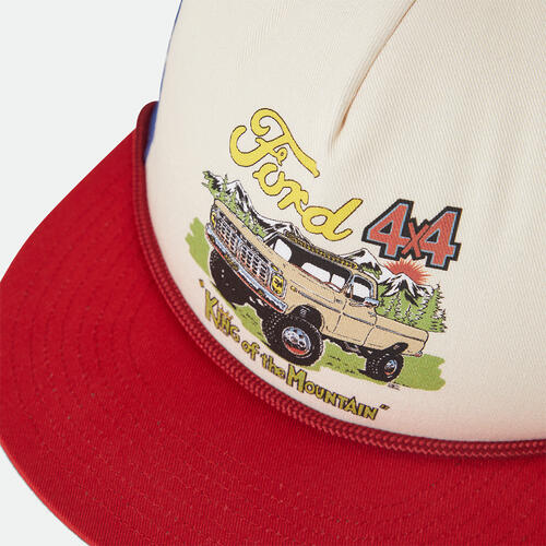 Retro Cap Ford 4x4 Truck Print Baumwolle