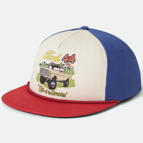 Brixton Ford King of the Mountain Snapback Cap blau rot