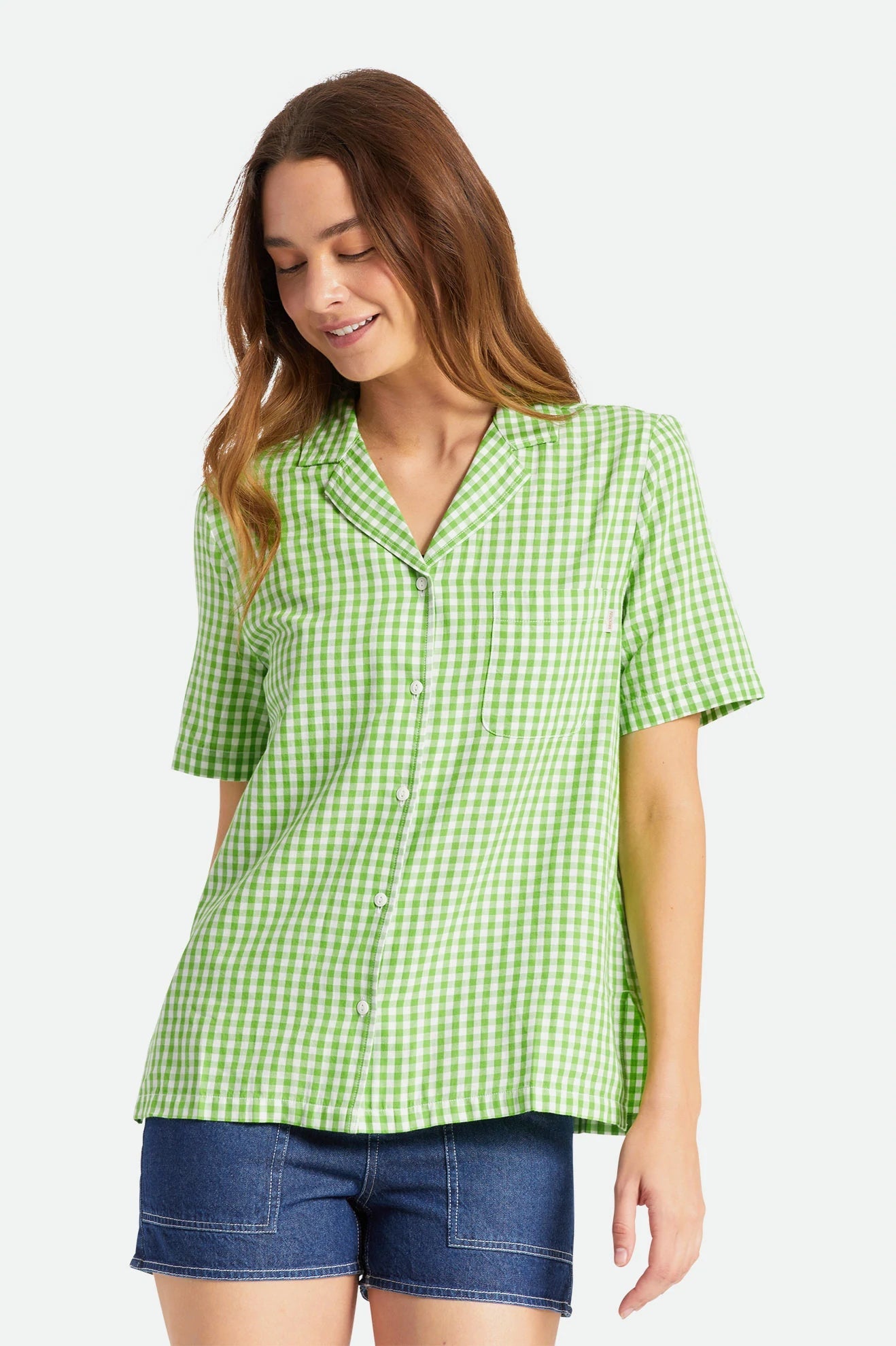 Bunker Gingham Boyfriend Shirt - sonnengrün - Dotty&Dan
