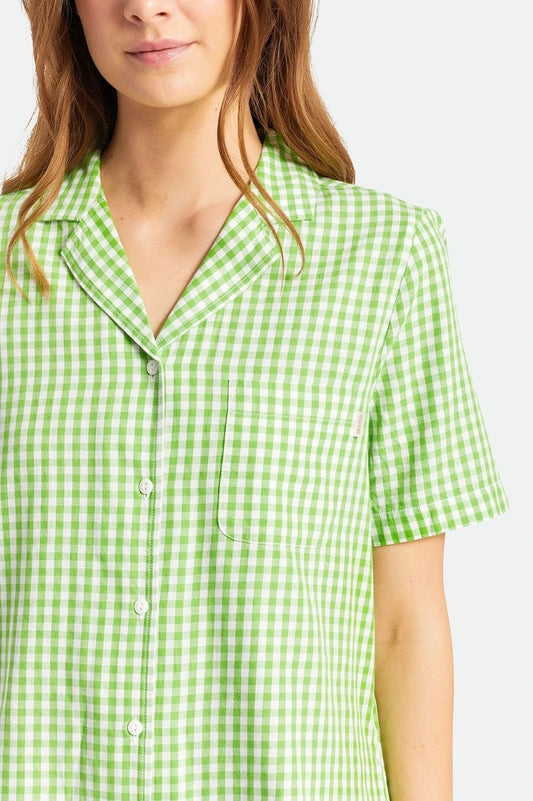 Bunker Gingham Boyfriend Shirt - sonnengrün - Dotty&Dan